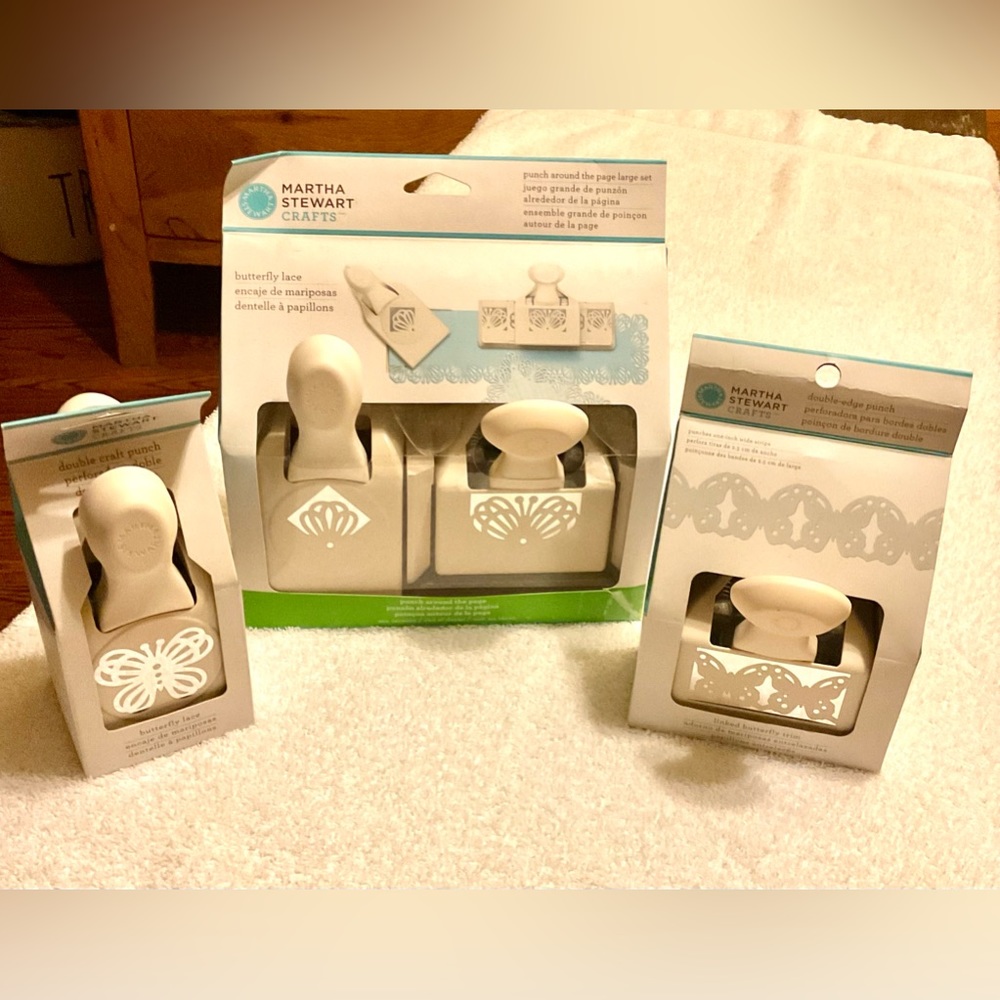 THREE BOXES of  BRAND NEW MARTHA STEWART CRAFT PUNCHES with DIFFERENT DESIGNS!